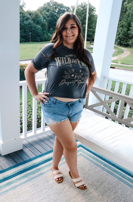 Wild And Free Crop Tee