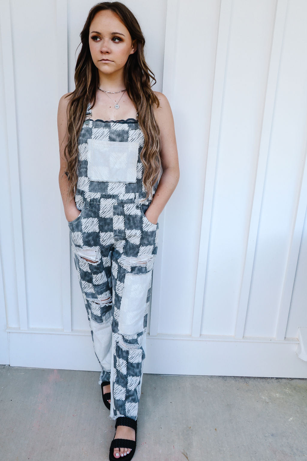 Ella Distressed Overalls