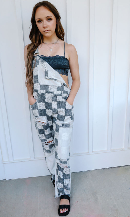 Ella Distressed Overalls