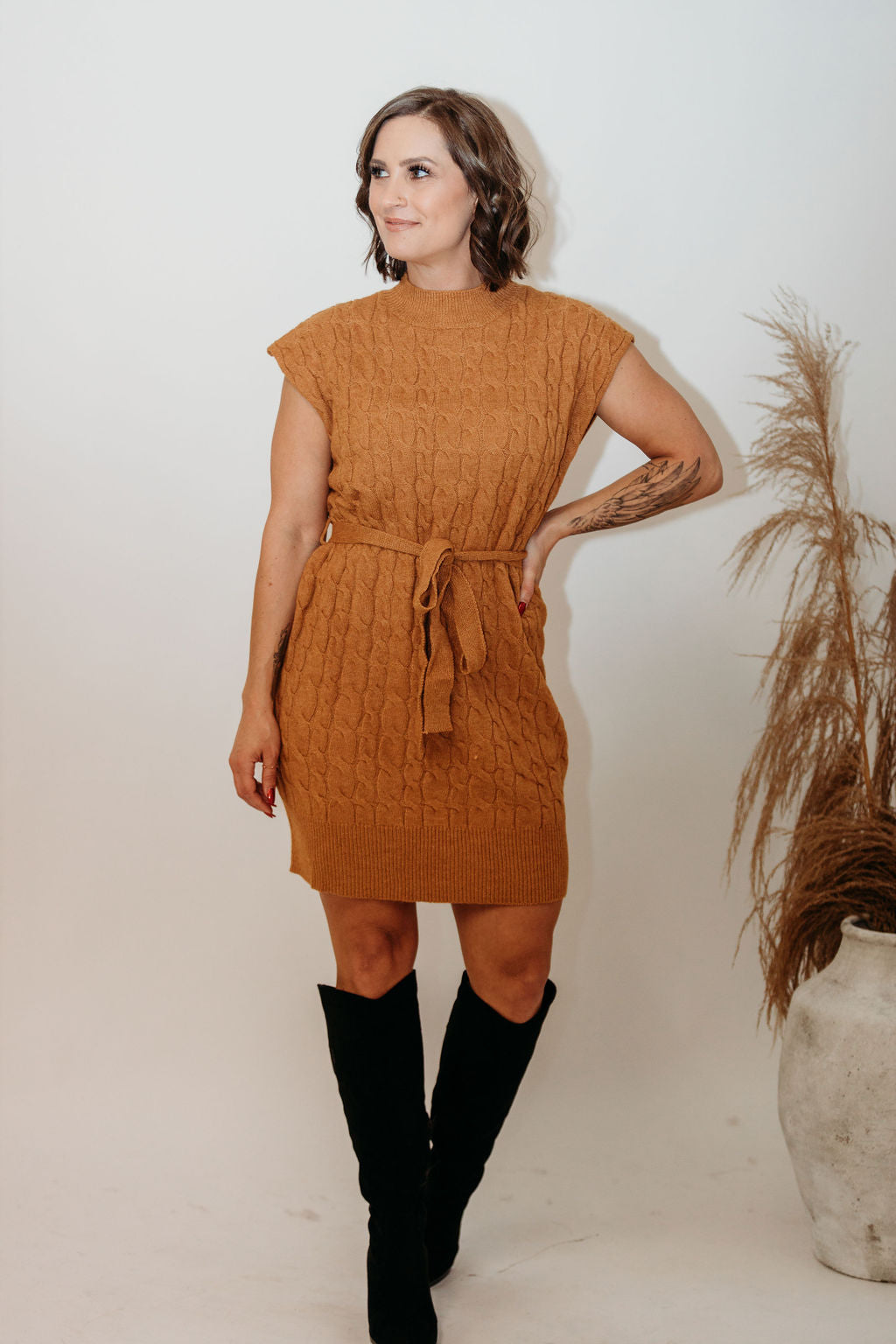 Cable Sweater Dress