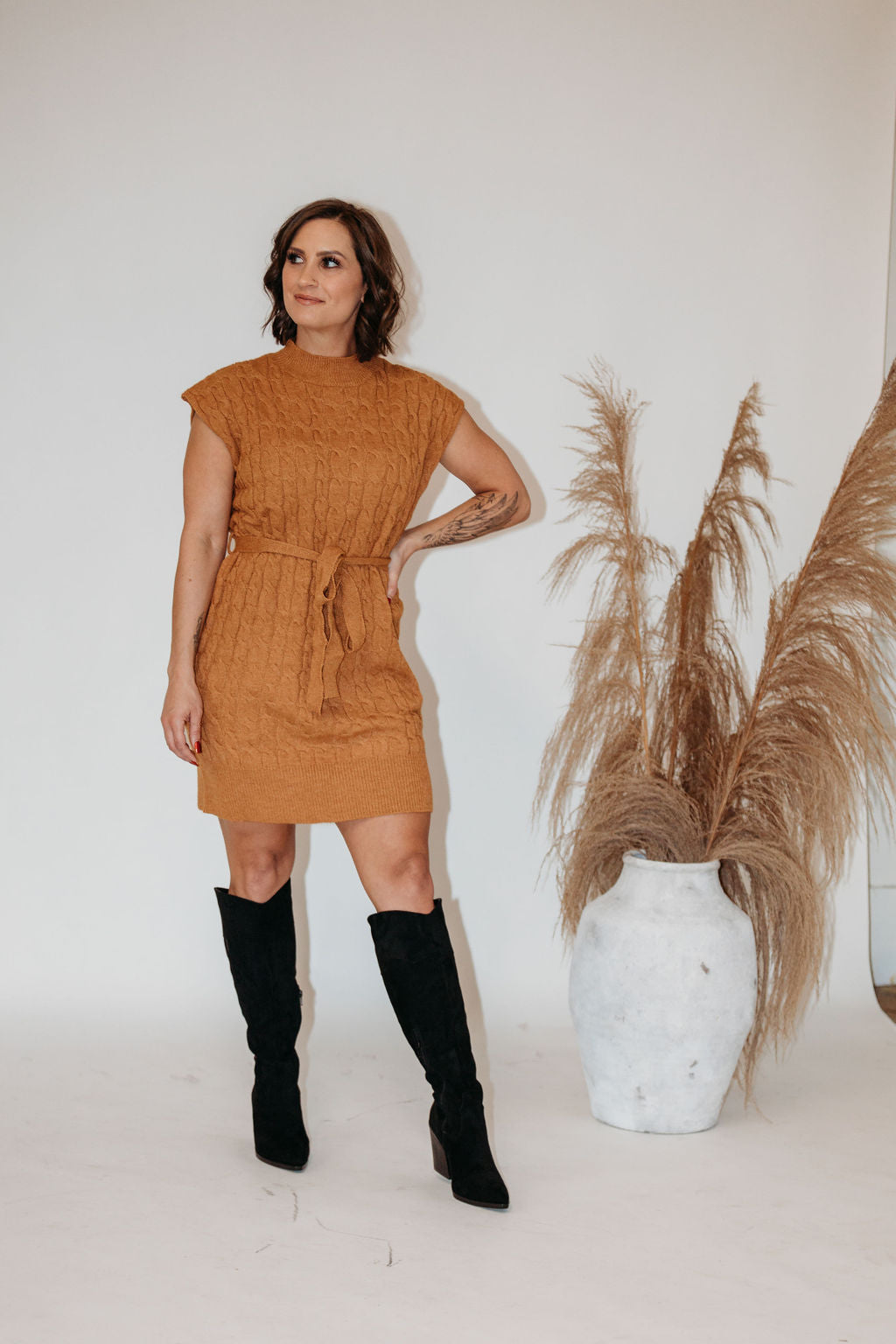 Cable Sweater Dress