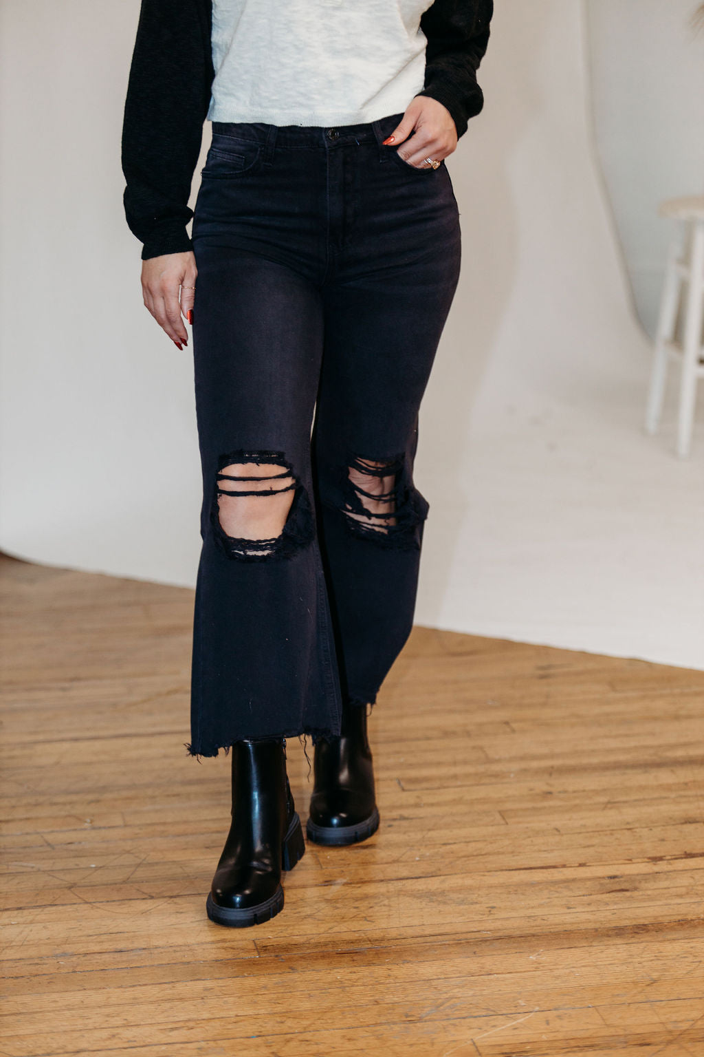 Back In Black Cropped Jeans