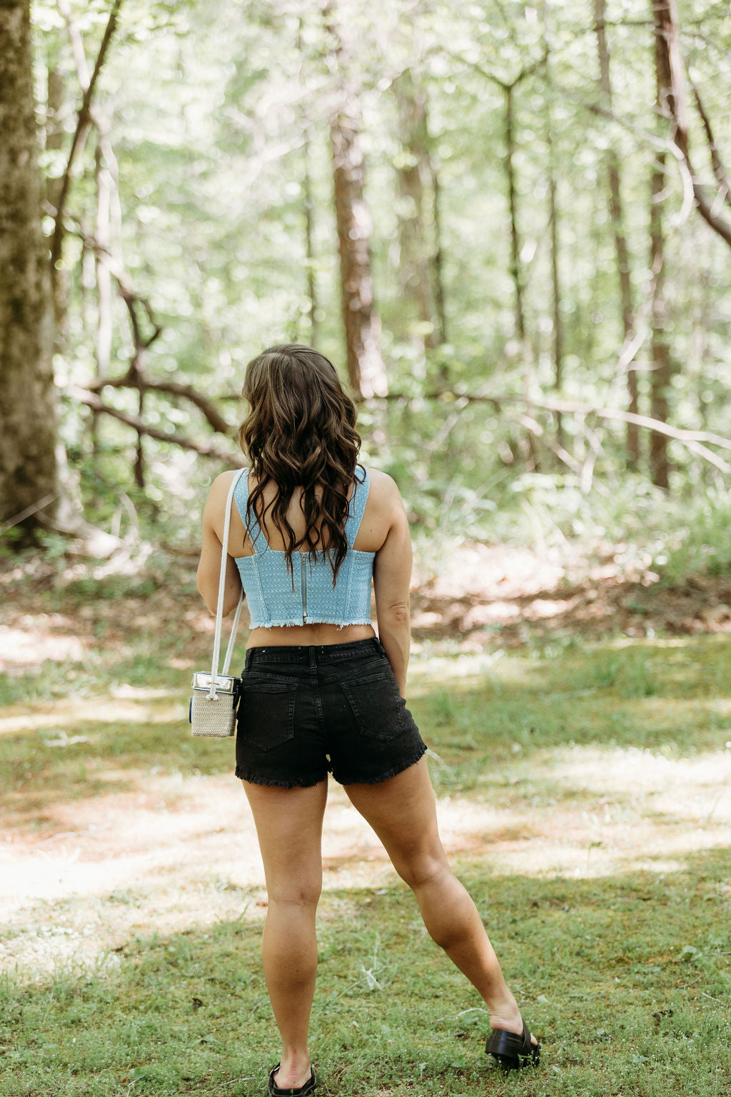 Woven Cropped Tank