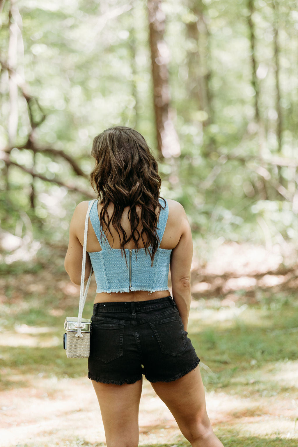 Woven Cropped Tank