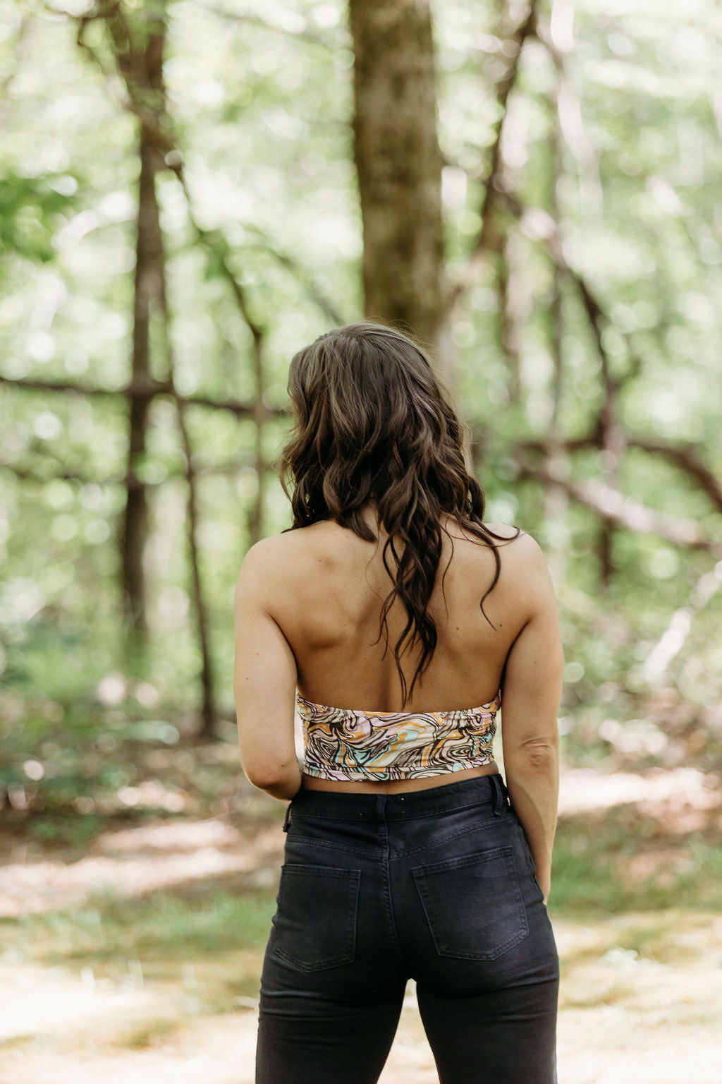 Festival Retro Print Halter Top