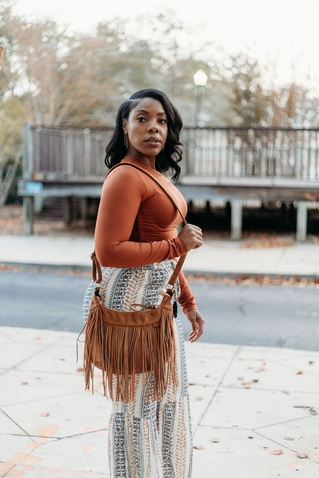 Suede Boho Crossbody