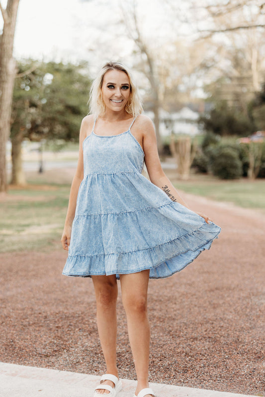 Baby Ruffle Denim Dress