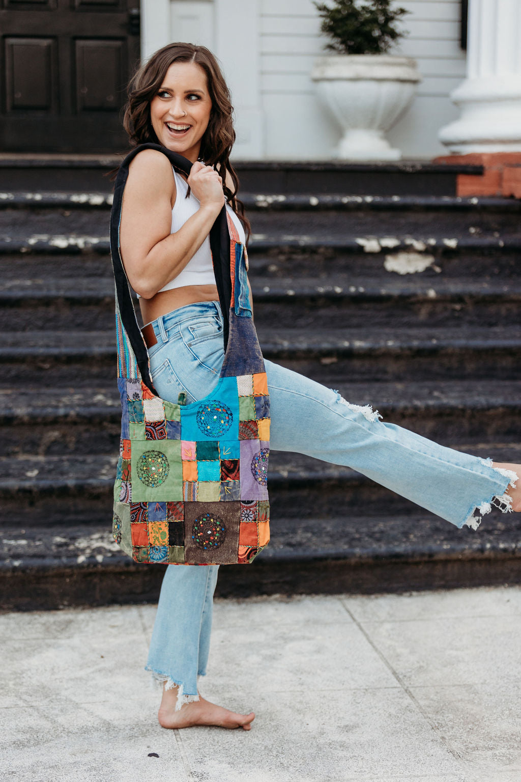 Mandala Flower Patch Bag