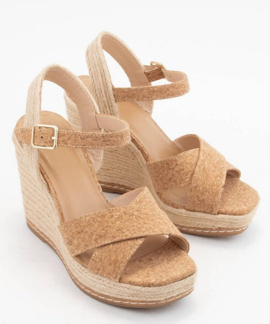 Cross Espadrilles Wedges