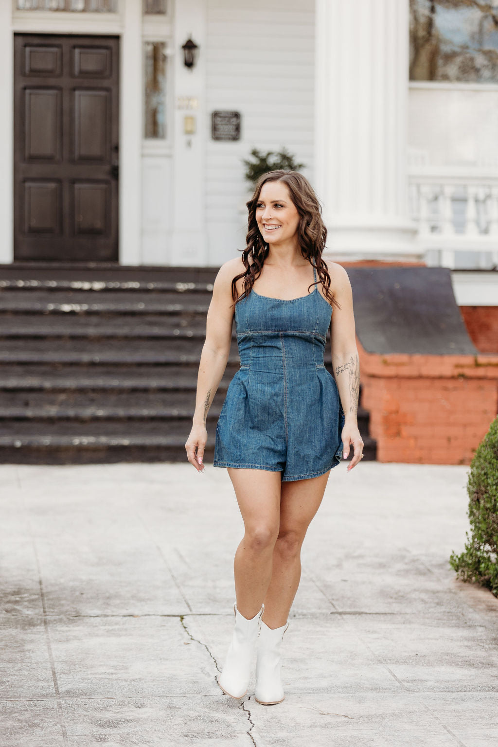 Daria Denim Romper – Wild Eclipse Boutique